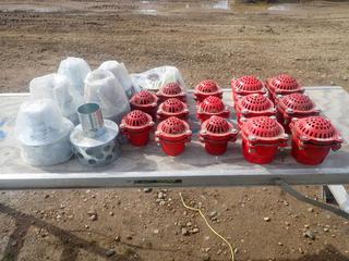Qty Of Foot Valves To Fit 2in And 3in Suction Hose C/w Steel Suction Hose Strainers *Unused*