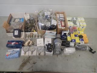 Emergency Shut Off Switch, AC DC Adapter, Locking Connectors, Clamos, 1/4in Automatic Oiler, Flashers, Gauges, O-Rings, Explosion Proof Plugins And Assorted Supplies