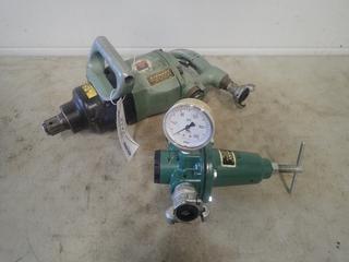 Universal Tool 1in Pneumatic Impact C/w Regulator And Gauge