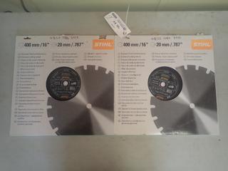 (2) STIHL 16in Asphalt Diamond Blades *Unused*