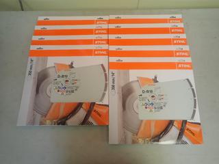 Qty Of (9) STIHL D-B10 14in Diamond Blades *Unused*