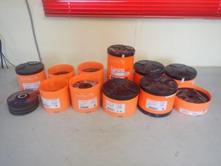 Qty Of 5 X 1/4in X 7/8in, 6in X 1/8in X 7/8in, 5in X 3/32in X 7/8in And Assorted Grinding Discs