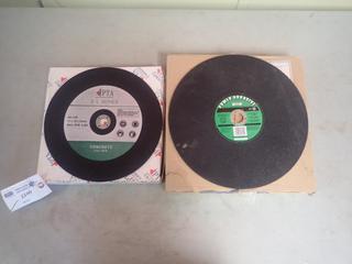 Qty Of PTA Canada 12in Concrete Cut Off Wheels C/w Jet Power Abrasive 14in Reinforced Cut Off Wheels *Unused*