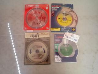 Bosch 9in General Purpose Diamond Blade C/w Bosch 7in Tile Diamond Blade, Milwaukee 8in Metal Cutting Blade And Cool Cut 7in Metal Cutting Blade *Unused*