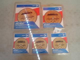 Qty Of (3) 5in, (1) 8in And (1) 7in Jet Wet/Dry Ceramic Tile Cutting Blades 