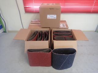 Qty Of Virginia Abrasives 8in X 19in Expandable Drum Cloth Belts 