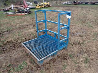 41in X 41 1/2in X 43in Bottle Storage Rack w/ Fork Pockets