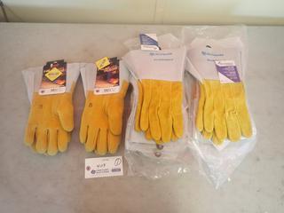 Qty Of (12) Pairs Of Blueshield Size XL Welding Gloves C/w (2) Pairs Of Watson Size 12 Gloves