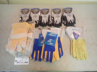 Qty Of (5) Pairs Of Dynamo Size Large Gloves C/w (1) Pack Of Fitters Gloves And Qty Of Size Large Welding Gloves 