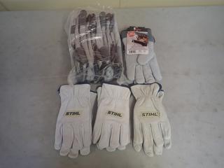 Qty Of (3) Pairs Of STIHL Size XL Gloves C/w (12) Pairs Of Watson Size Large Gloves