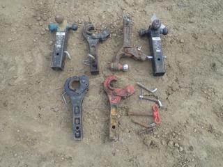 Qty Of (3) Pintle Hitches C/w (2) 1 7/8, 2 5/16, 2in Tri-Ball Hitches And (1) Ball Hitch