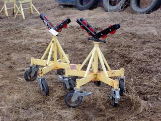 (2) Sumner 2500lb Cap. Portable V-Head Roller Stands