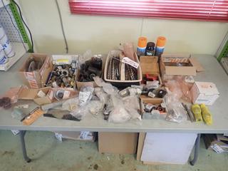 Qty Of Water And Air Hose Fittings C/w Qty Of Concrete Bits, Assorted Adapters, Trailer Hook Ups And Assorted Supplies