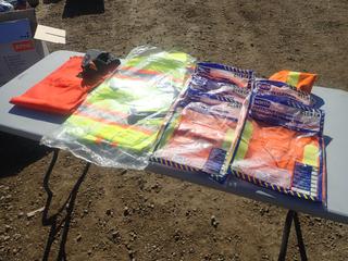 Qty Of (9) North Size XL Reflective Shirts C/w (1) STIHL Size XL Rain Jacket And (1) STIHL Size XL Bib Rain Pants *Unused*