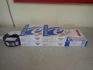 Qty Of (4) Boxes Of Executive .045in Welding Wire C/w (1) Box Of Executive .023in And (1) Roll Of Air Liquide Blueshield .035in Welding Wire