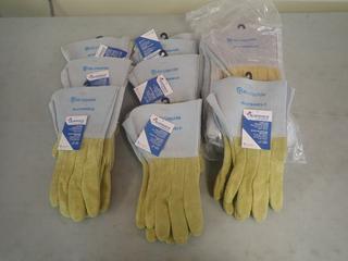 Qty Of (12) Pairs Of Air Liquide Blueshield Size Large Welding Gloves