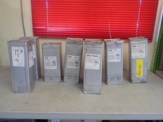 Qty Of (4) Cans Of Lincoln Electric 1/8in X 14in (3) Cans Of 5/32in X 14in And (1) Can Of 3/32in X 12in Welding Rods, 8010, 6010 5P+, 7010