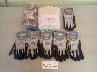 Qty Of (6) Pairs Of Size Large And (6) Pairs Of Watson Size XL Gloves C/w (1) Pack Of Cotton Gloves