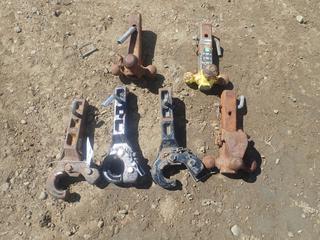 Qty Of (3) Pintle Hitches C/w (3) 2in, 2 5/16in, 1 7/8in Tri-Ball Hitches 