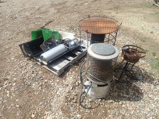 Qty Of Parts Only Heaters C/w Schwank LP Gas Heater, Portable Gas Stove w/ Hose, Regulator And Patron
