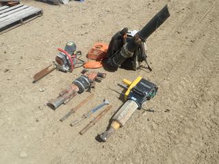 Parts Only 680GC Concrete Saw, STIHL Blower And (2) Jack Hammers w/ Bits 