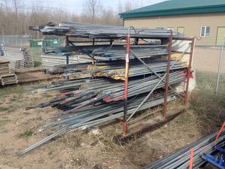 Qty Of Assorted Size Cross Braces C/w Scaffold Rack*Note: Buyer Responsible For Loadout, This Item Is Located At 24 Nipewon Rd, Lac La Biche*