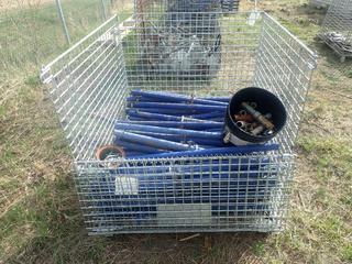 4ft X 4ft X 4ft Collapsible Crate C/w 41in Corner Pipe *Note: Buyer Responsible For Loadout, This Item Is Located At 24 Nipewon Rd, Lac La Biche*