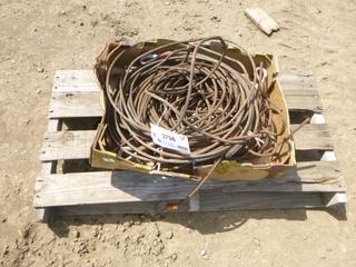 Qty of Wire Rope Lengths, Some w/ Loops on Ends, Used as Tie Downs