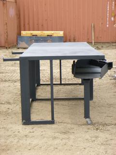 10 Ft. x 4 Ft. Metal Work/Welding Table w/ Swing Out Tray