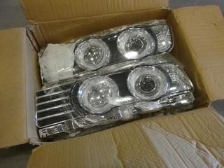 (1) Set of BMW 89-95 Headlights for E34 518/525/530/540, Dual Halo Projector (C1)