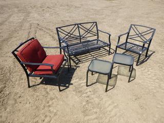 Patio Set Includes (1) Bench, (2) Chairs, (2) Side Tables, 16 In. x 16 In. x 17 In. *Note: Only 1 Set of Cushions Included)