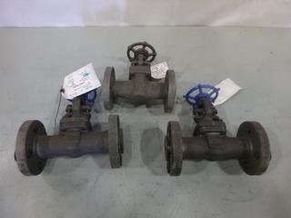 (2) 1 In. 600# Gate Valves LF2, (1) 3/4 In. 600# Globe Valve (J-1-1)