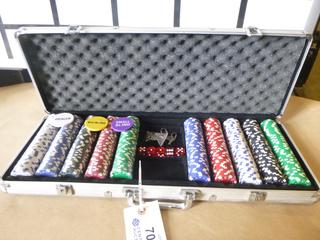 Poker Set, C/w Lockable Aluminum Case *Note: Missing Card* (E-1)