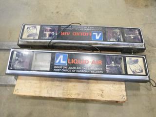 (2) Liquid Air Lighted Shop Signs, 6 In. x 61 In. x 12 1/4 In. (T-2-1)