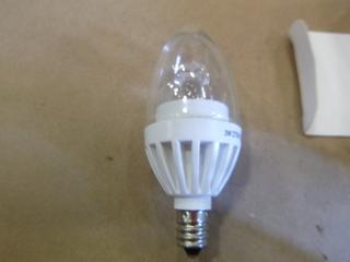 Qty of LED Candle Lights, E12 Base, Bullet Type, 3W, Warm White (2700K), BHLED-BC03E12-WW (S-1-3)