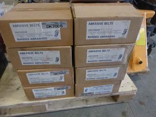 (8) Boxes of Abrasive Belts, Zirconium 80 Grit, Size 4 In. x 132 In., Type SX690, K-1-1)