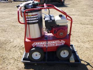 Unused Magnum 4000 Hot Water Diesel Burner Pressure Washer w/ Hose, 3 Ft. Spray Nozzle, 42 In. x 29 In. x 43 In. 