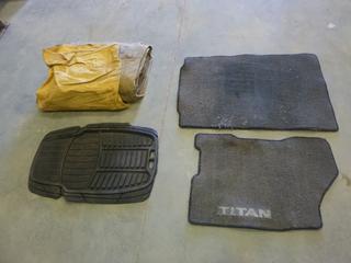 Canvas Tarp, (2) Carpet Floor Mats, (1) Rubber Floor Mat (K-1-3)