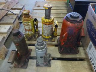 (5) Hydraulic Jacks. Various Sizes *Note: No Handles* (L-1-1)