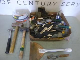 Qty of Hand Tools, Hammers, Trowels, Paint Brushes and Other Misc. Items (T-2-2)