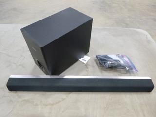 Philips CSS2123D Home Cinema Sound Bar, C/w  Sub Woofer, Model Css2123B/F7, Remote, Power Cord and AUX Cord (S-3-2)