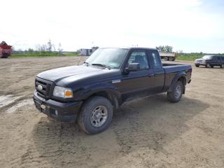 2007 Ford Ranger Sport Extended Cab Pickup c/w 3.0L V6, 5 Speed Manual, 235/75R15 Tires at 40%, 6 Ft. Box, Showing 329,062 Kms, VIN 1FTYR44U37PA31290 *Note: Damage, Scratches*