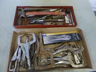 Qty of Vise Grips, Pliers, Wrenches and Other Small Tools (S-2-3)