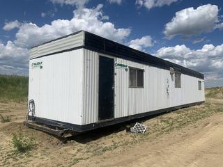 Atco Industries 10x52 ft Skid Mounted Office Trailer C/w 115/230 Single Phase Power, 70 Amp, Coleman Furnace sn 15239363 **Major Equipment Dispersal For Terrace Sand & Gravel, Item Located Offsite North of the Edmonton Regional Auction Center, Buyer Responsible For Load Out, For More Information Please Contact Tony 780-935-2619**