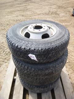 (4) Kumho Road Adventure 215/85R16 Tires on Ford Dually Rims