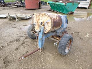 Tow Behind Concrete Mixer w/ Honda Engine, ST205/75D15 Tires *Note: Working Condition Unknown*