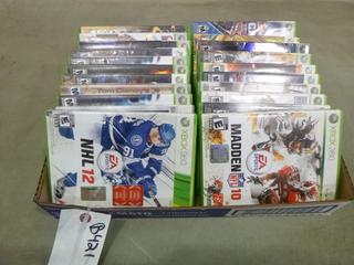 Qty of Assorted XBox And XBox 360 Video Games (D2)