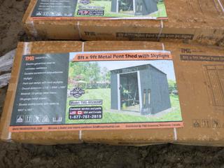(1) Unused TMG-MS0809P, 8 Ft. x 9 Ft. Metal Pent Shed With Skylight