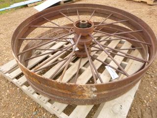 (2) Antique Tractor Wheels, 46 In. Diameter