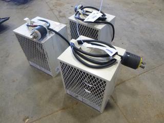 (3) Ouellet Shop Heaters, 240 V AC, 4800W, 20A, Single Phase, 60 Hz (C1)